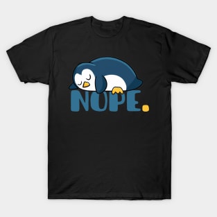 funny lazy penguin T-Shirt